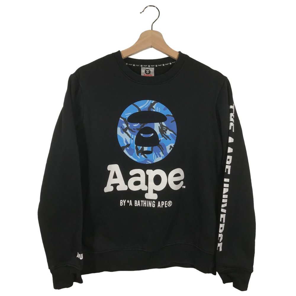 Aape Ape head logo crewneck black